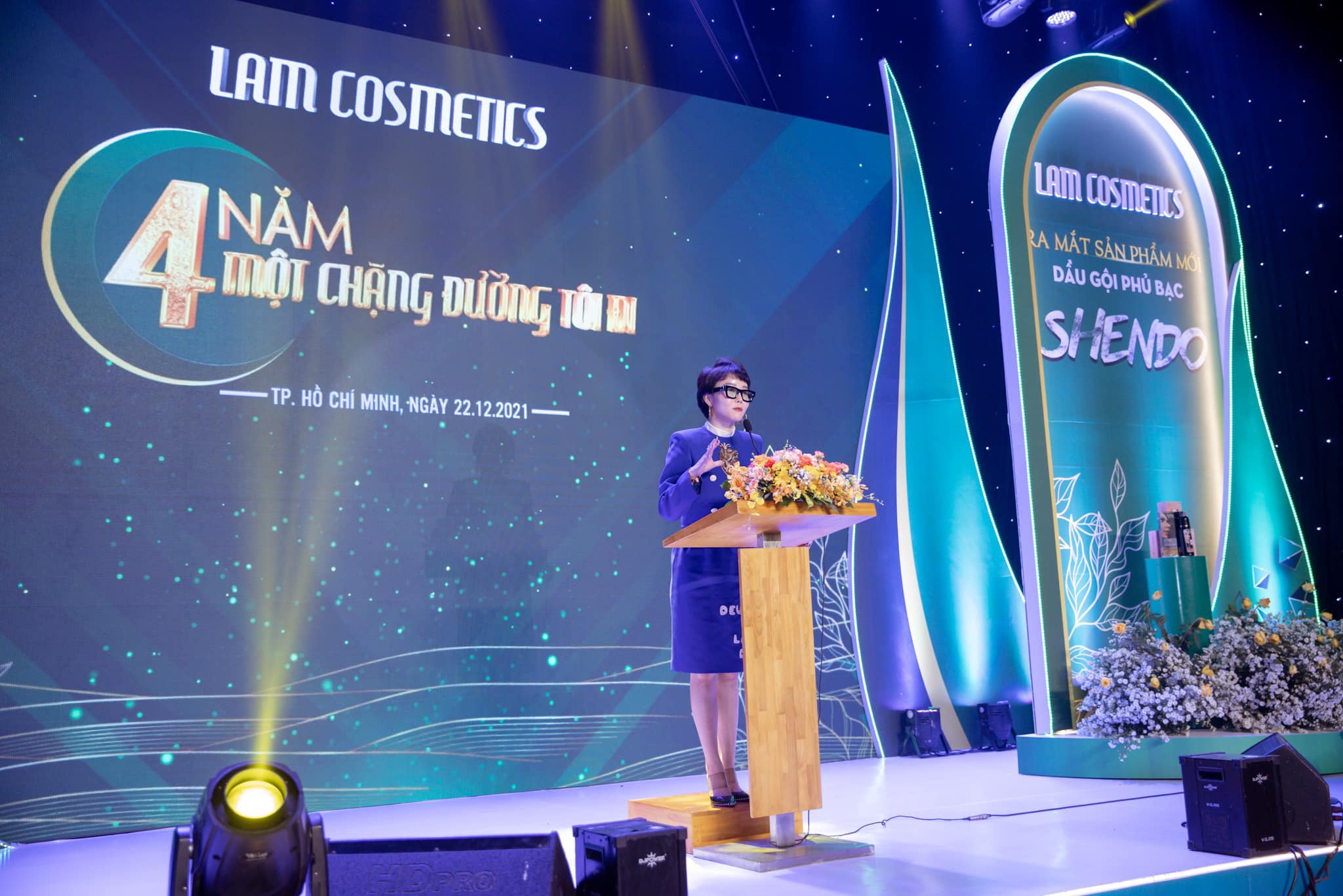 Bà Hoàng Song Hà – Đại diện công ty Cổ phần Dược phẩm Thiên ý Pharma phát biểu